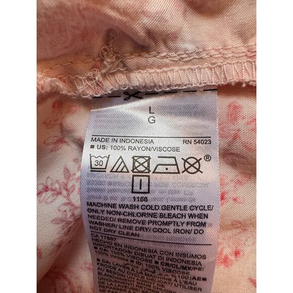 Old Navy Women’s Size L Pink Floral Rayon Spaghetti Strap Sundress Boho - Picture 7 of 11